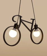 Hanging Bicycle Style Lamp by Lamp and Glow