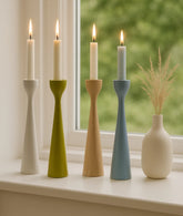 DIY Oak Wooden Candlestick Holder