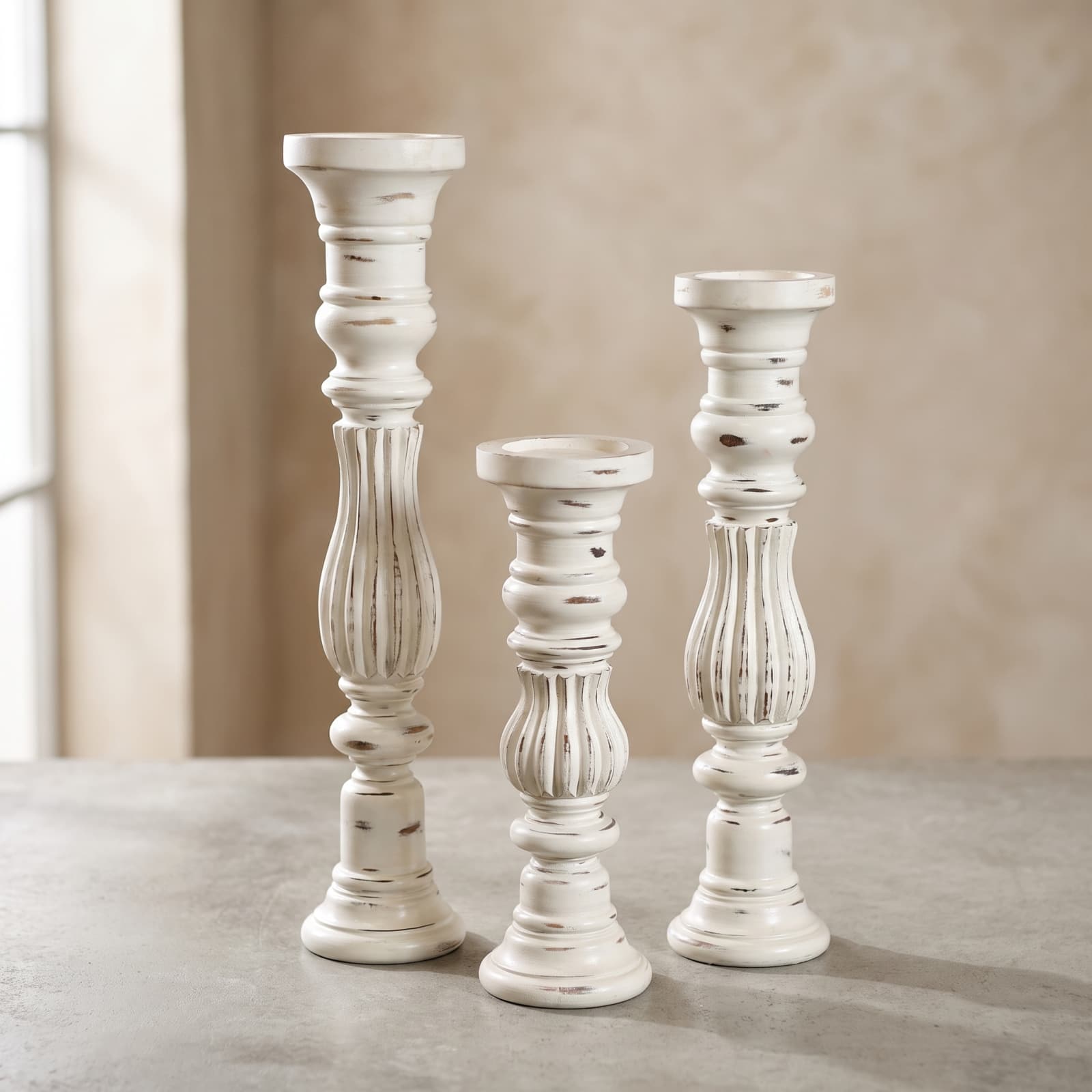 Oak Candlestick Holder (Set of 3)