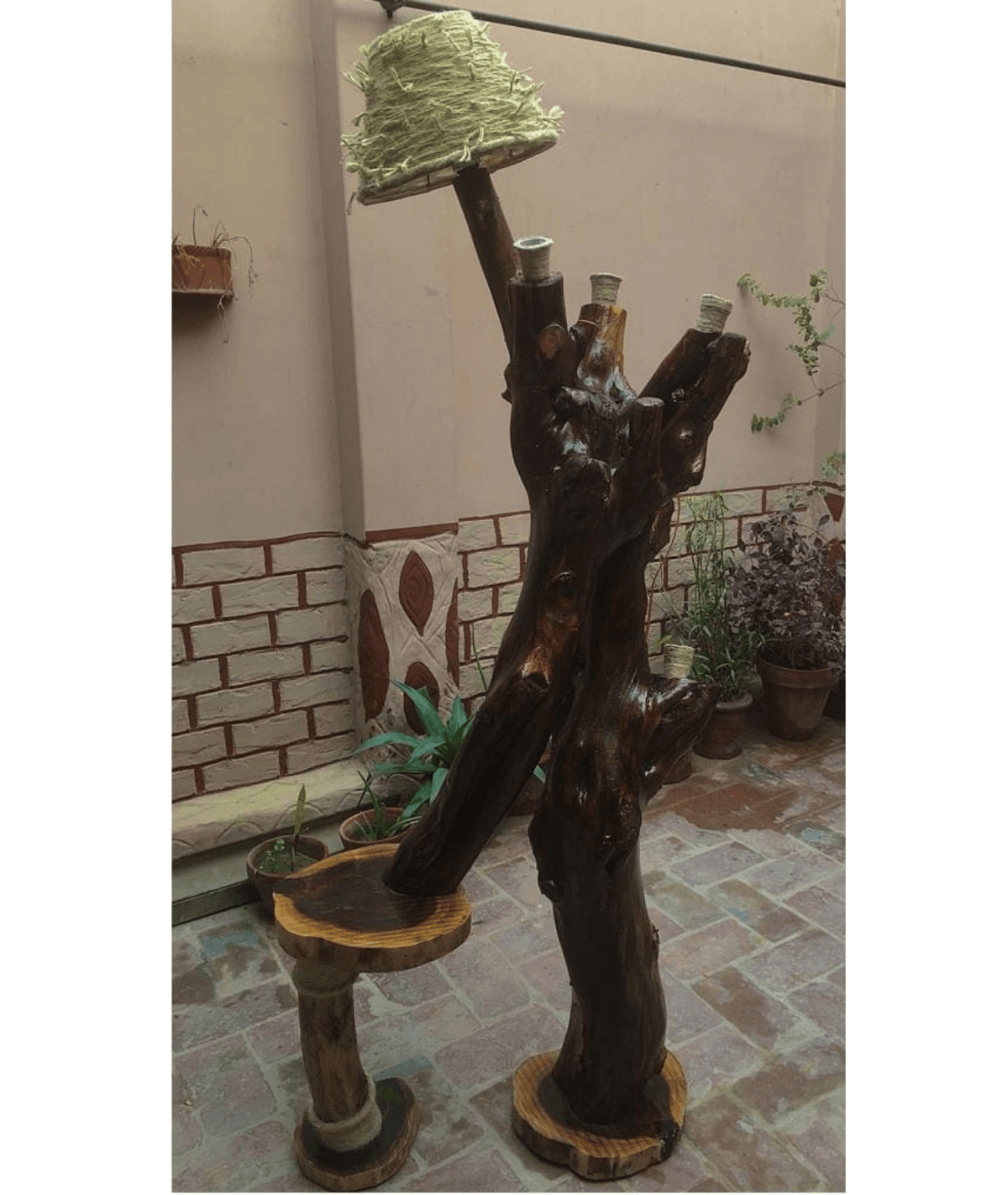 Sophisticated Outdoor Wooden Log Lamp - Lamp & Glow