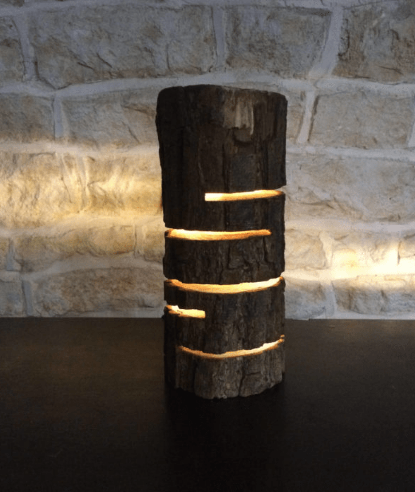 Glowing Log Wooden Lamp - Lamp & Glow