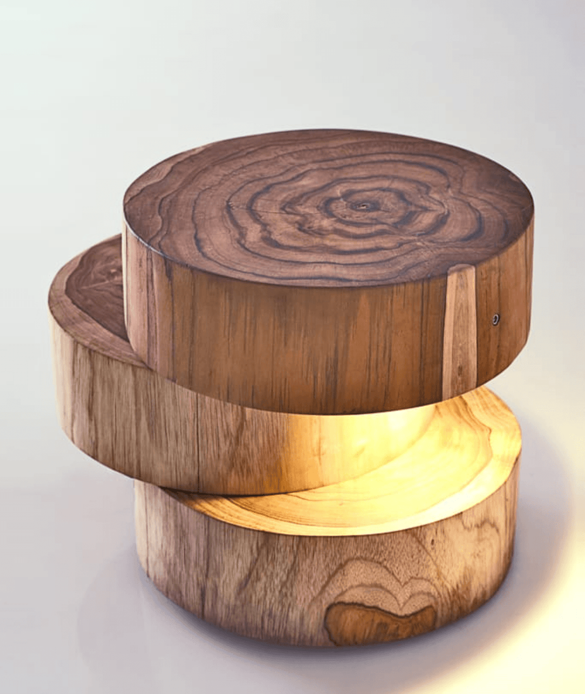 Wooden log Cutting Lamp - Lamp & Glow