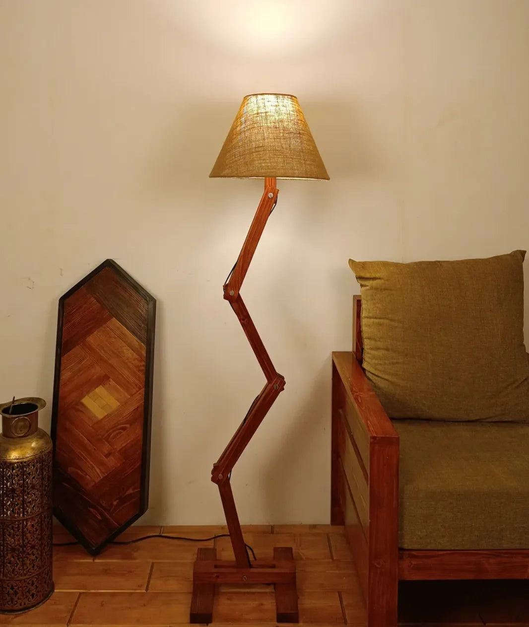 Angler Wooden Floor Lamp - Lamp & Glow