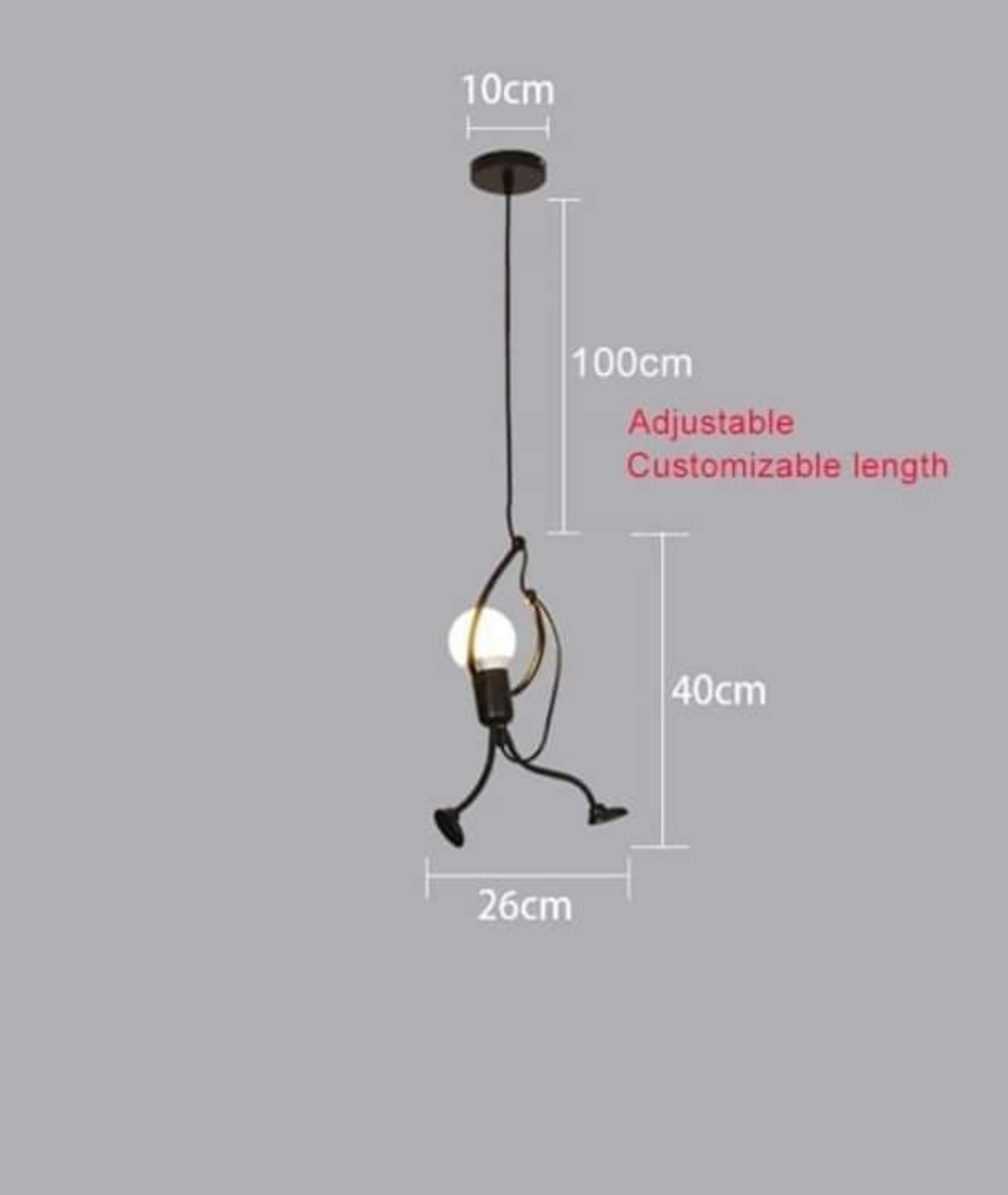 Hanging Iron kid Pendant Light - Lamp & Glow