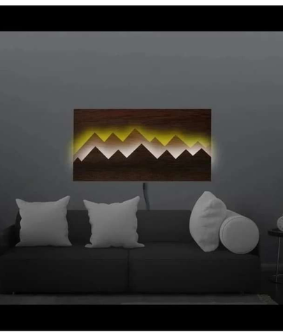 Mountain Wooden LED Wall Art Lamp - Lamp & Glow