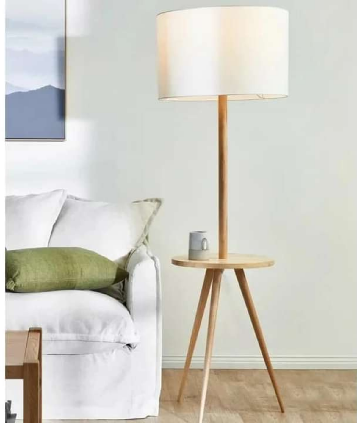 Modern Wooden Tripod Standing Lamp - Lamp & Glow