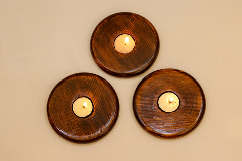 Wooden Eye Tealight Holder