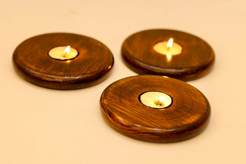 Wooden Eye Tealight Holder