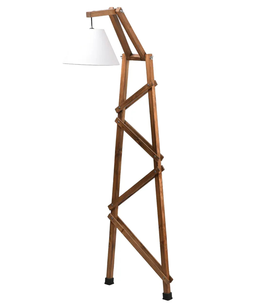 Wall Leaning Standing Floor Wooden Lamp - Lamp & Glow