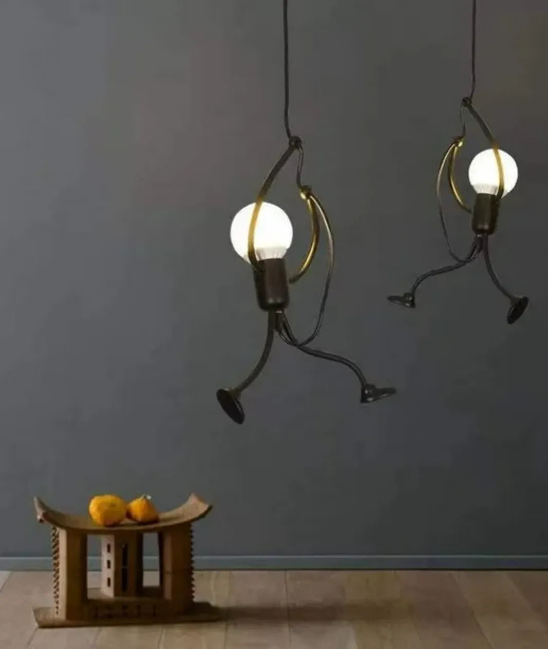 Hanging Iron kid Pendant Light - Lamp & Glow