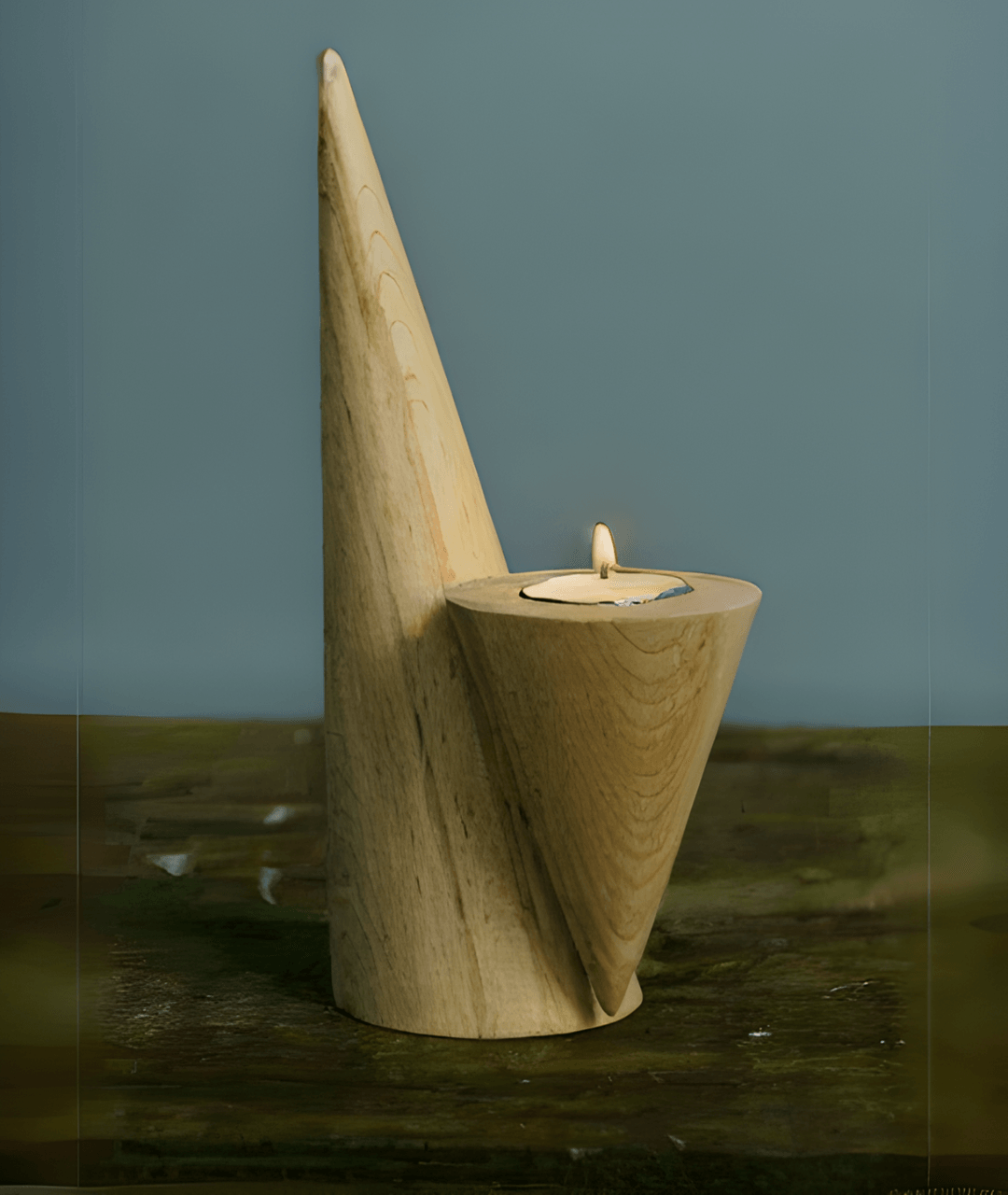 Modern Wooden Tealight Candle Holder - Lamp & Glow