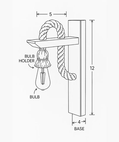 Rope Wall Hanging Sconce