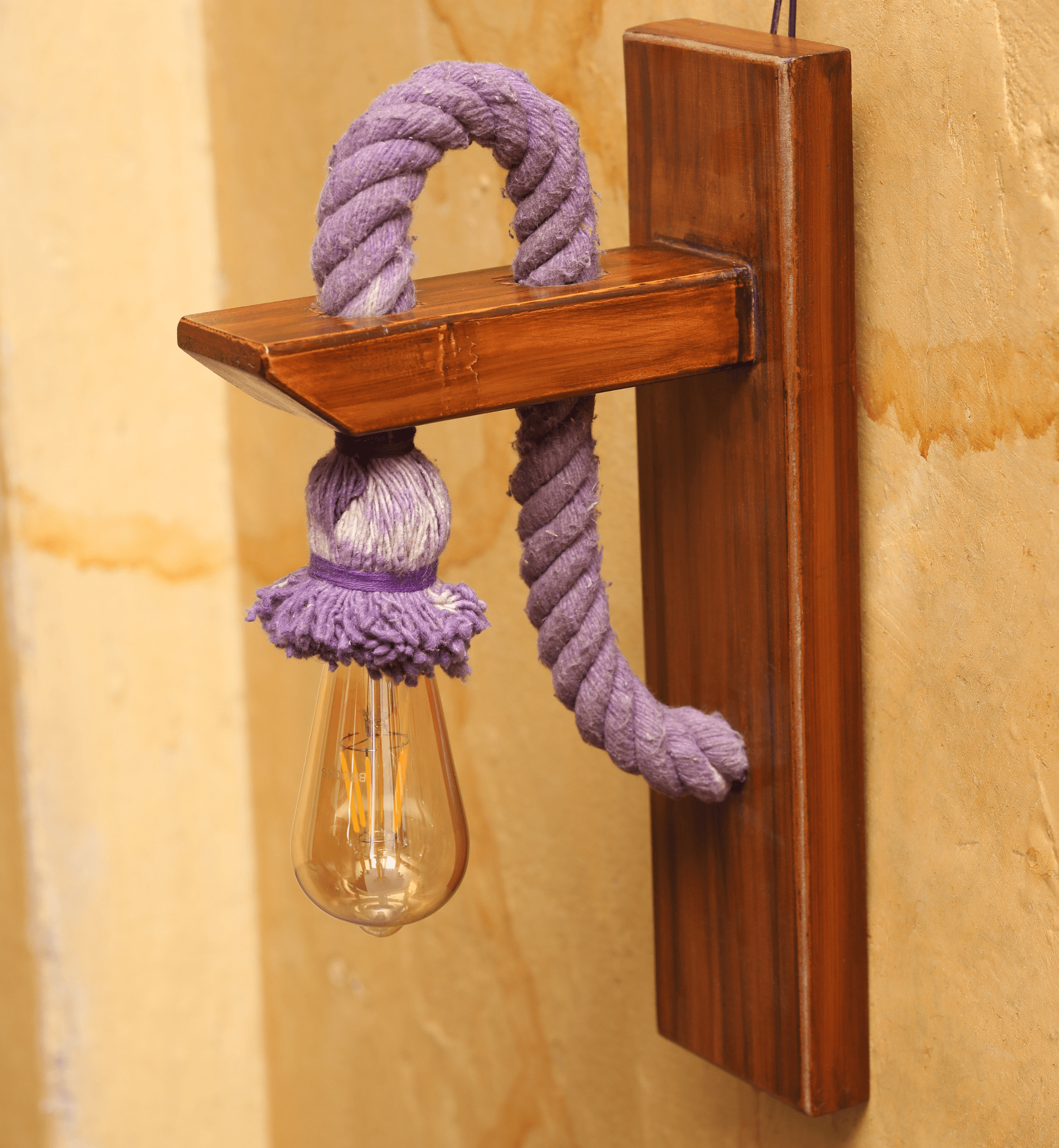 Rope Wall Hanging Sconce - Lamp & Glow