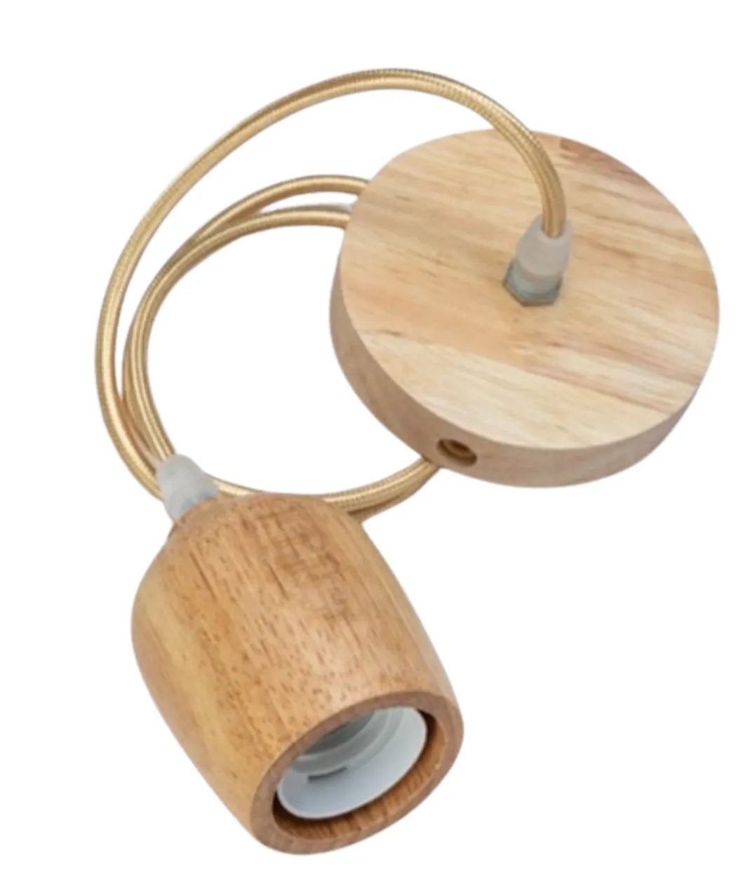 Wooden Pendant Lights Hanging Switch Light Holder - Lamp & Glow