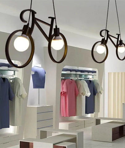 Hanging Bicycle Style Lamp - Lamp & Glow