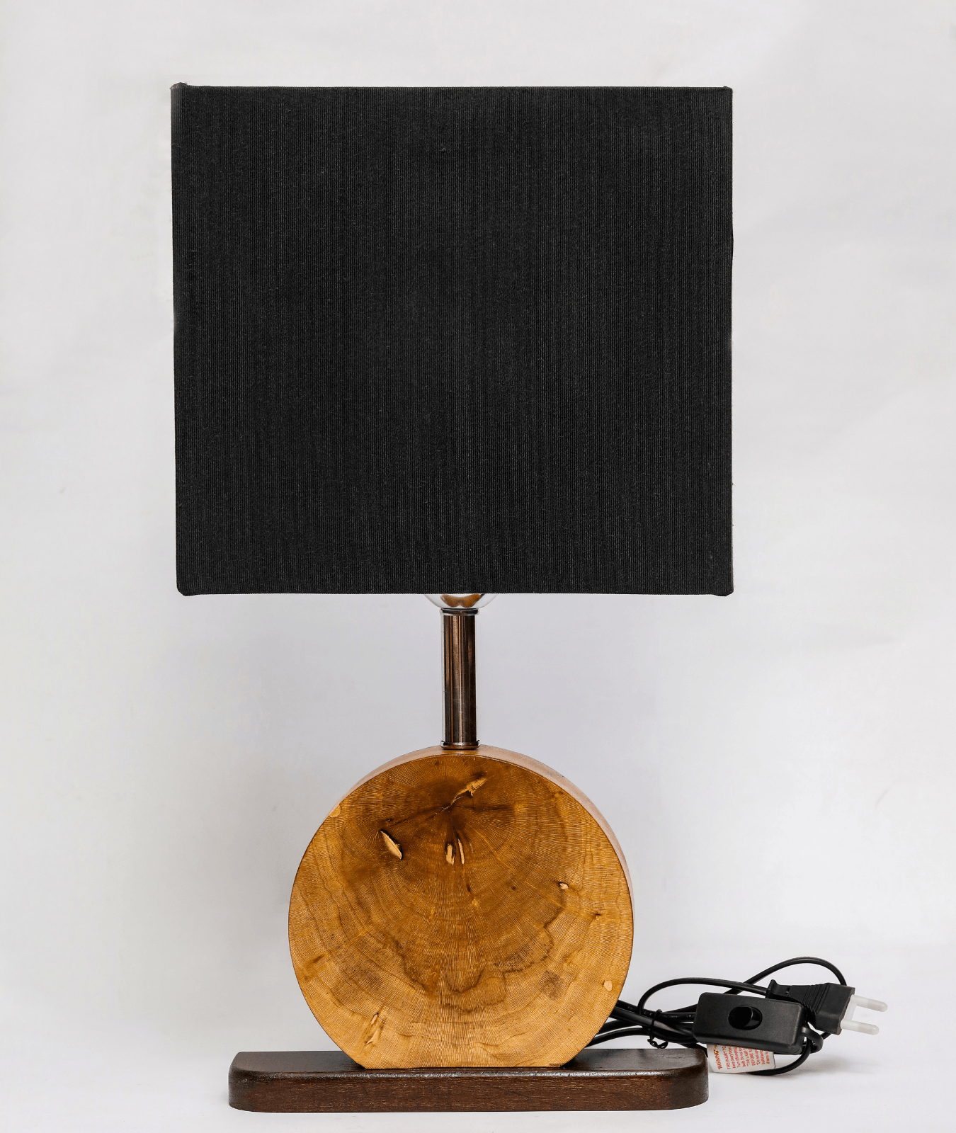 Moon Table Lamp / Large Round Wood Table Lamp - Lamp & Glow