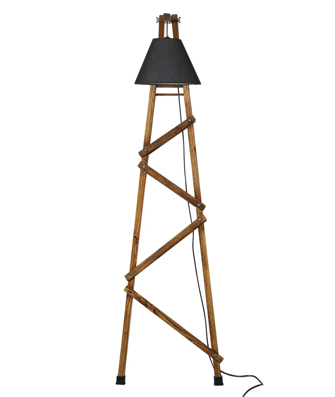 Wall Leaning Standing Floor Wooden Lamp - Lamp & Glow