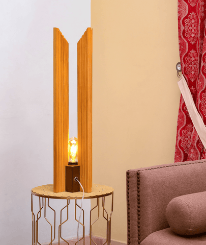 Architectural Wooden Lamp - Lamp & Glow