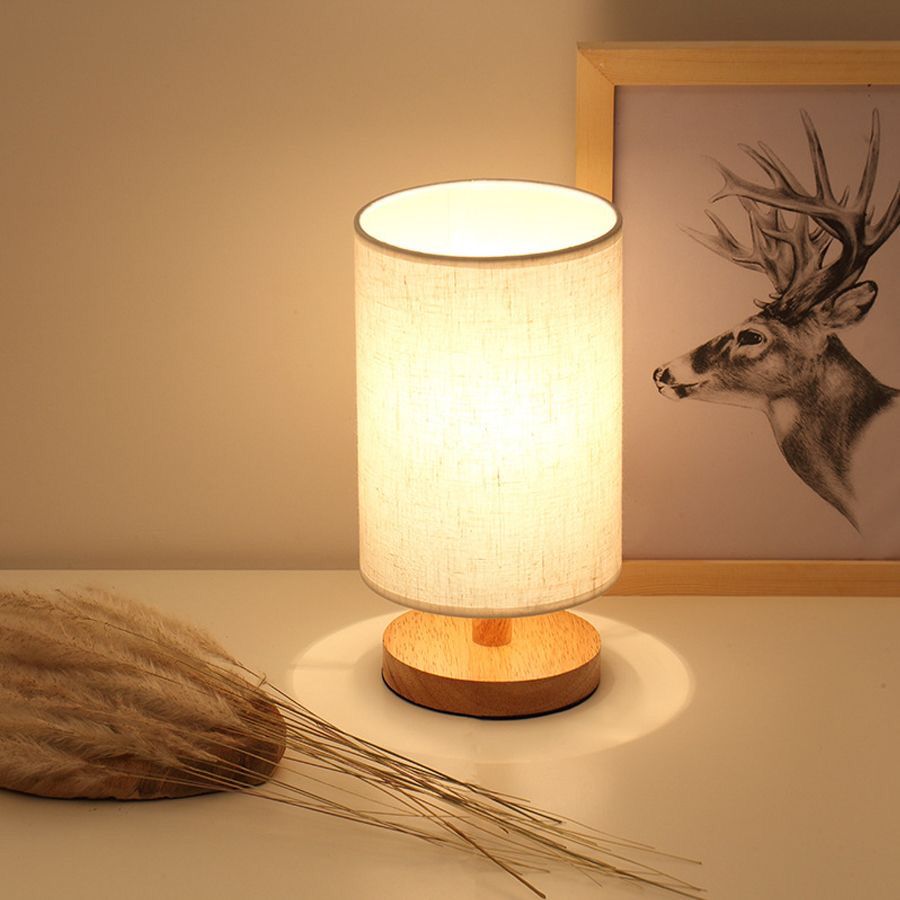 Nordic Cylinder Wooden Lamp