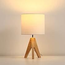 Dewenwils Tripod Wooden Lamp